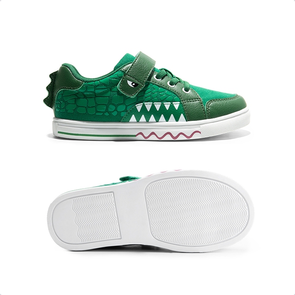 [Storybook DinoStomper] Boys' Lightweight Dinosaur Sneakers - GREEN - 4